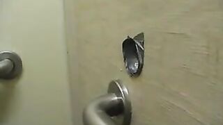 BBW Sucking On A Cock Though A Hole