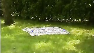 Blonde Fingered And Fucked Outside