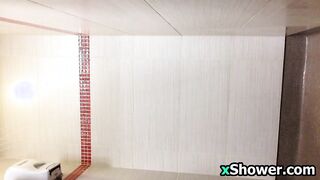 Blonde Girl Wet In A Shower