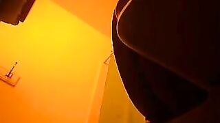 Fat Step Mother Taking A Piss