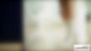 Blonde cute chick getting fucked byher boy friend from behind