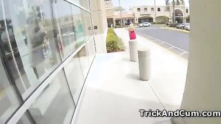 Ashley humping dick on spy glasses outdoor