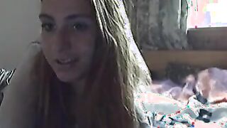 Cute Girl Fingering On Her Bed