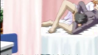 Anime redhead getting laid with toys