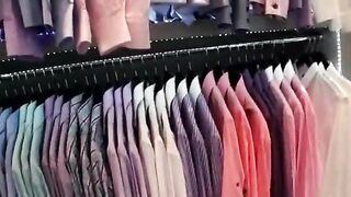 Hot blonde gets fucked in a dressing room