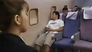 Naughty Stewardess On A Plane