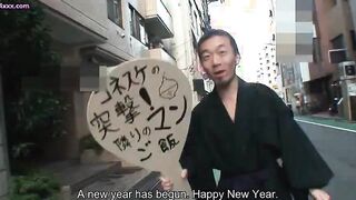 Asian wife tasting huge dong