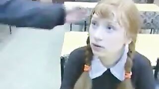 Red Haired Schoolgirl And A Teacher