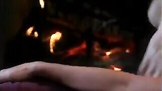 Blonde Babe Having Sex By The Fire