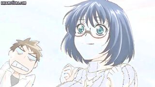 Brunette anime milf sucks dick 