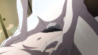 Lustful anime riding a massive pecker