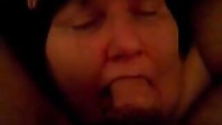 Very Fat Wife Giving A Blowjob