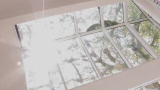 Dava rubs her wet pussy