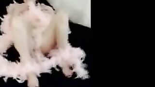 Ugly Chick Teasing Her Tits