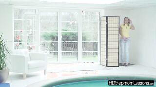 Hot stepmom Samantha Jolie gets fucked hard by a teen in threesome