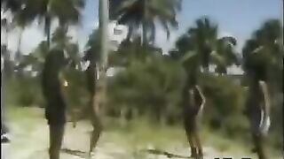 Dark Couple Fucking At The Beach