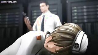 Hot animated nurse gives fellatio