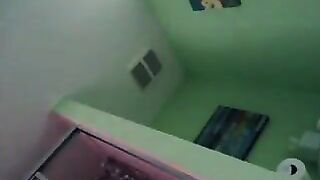 Fat Woman Changing To Go Swimming