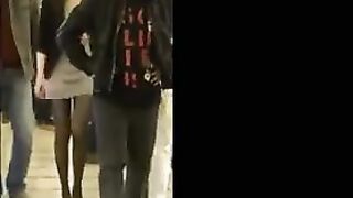 Sexy Asian In Dark Pantyhose