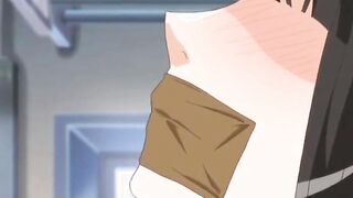 Big titted anime sex slave gets nipples pinched in public