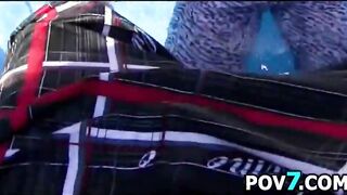 Sucking Cock Outside In A Pool