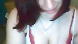 Red Haired Girl Showing Her Boobs