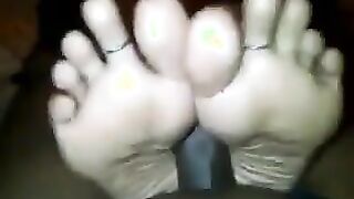 Footjob By An Indian Mother