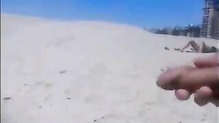 Public masturbation near sea