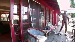 Crazy blonde MILF enjoys black cock deep in