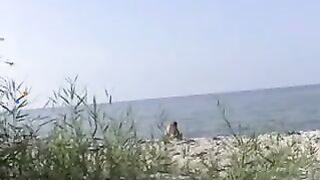 Naked Girl Tanning At The Beach