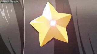 Busty hentai cutie teasing big dong