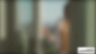 Petite brunette girl getting fucked in standing position and recieves a cum