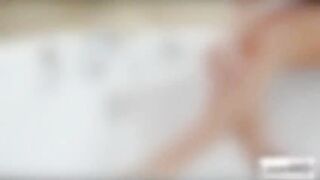 Pretty blonde babe getting fucked after rubbing her sweet tight pussy