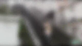 Nice tits Anna Polina shows off her tits in public for a couple of cash