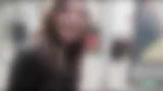 Hot Julie is spotted by dude and offers her fifty euros just to suck his cock