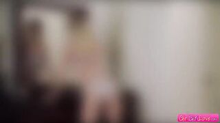 Hard up red lingerie sluts Rily and Emily gets so horny and eats very wet pussy 