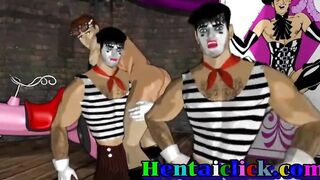 Gorgeous hentai gay hunk hot group gangbanged