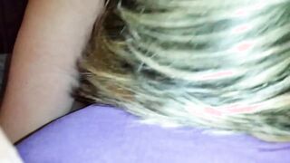 Oral sex tape in closeup view