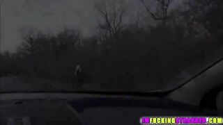 Blonde and hot hitchhiker Chloe Lacourt gets spotted and hammered