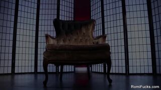 Romi dildos her tight wet pussy