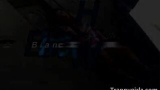 Blonde Shemale Biance Sereias incredible threesome