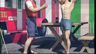 Naked hentai gay couple hardcore jerked act