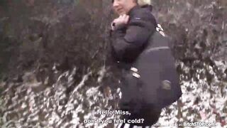 Bitch STOP - Smoking hot blonde in car action