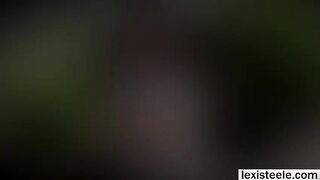 Hot slut Gabriella Paltrova swallows an ebony cock in open doorway