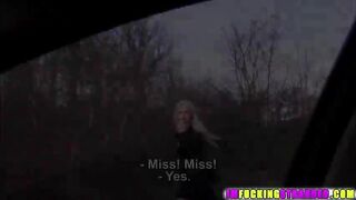 French and blonde Chloe Lacourt gets spotted and fucked by dude