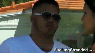 Calenita left her bf and fucks a stranger in a public toilet