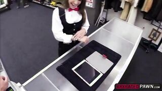 Hot Brunette enjoys an unexpected fuck for extra money