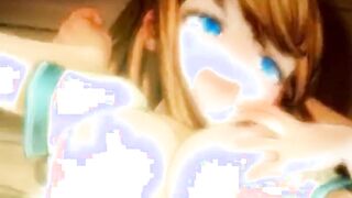 Juicy hentai shemale deep fucked and cummed