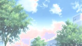 Hentai brunette rides shemale