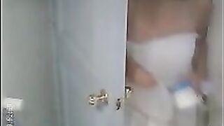 my 50 years old mom spied on in bathroom